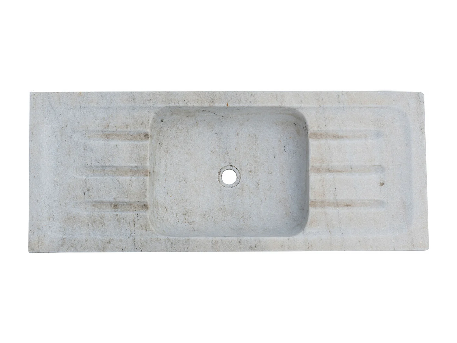 Vasque à Poser LUXE - Vasque en Marbre Blanc - Lavabo 102x41x15 cm