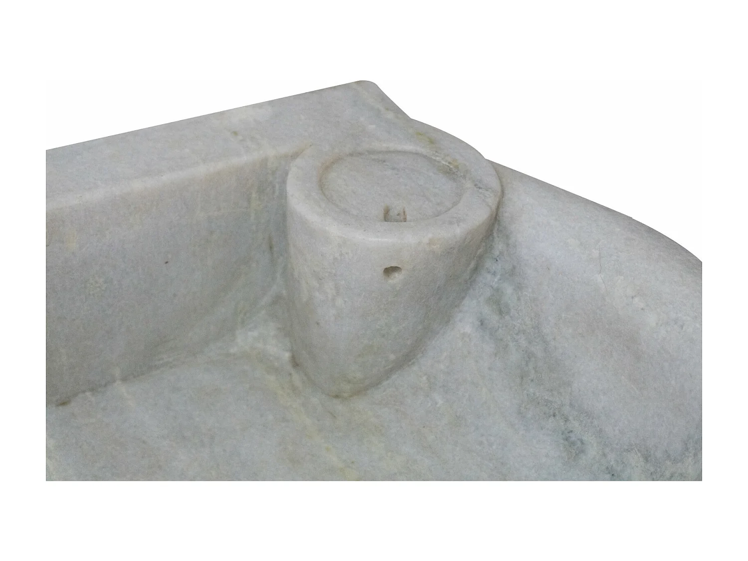 Vasque à Poser AURA - Vasque en Marbre Blanc - Lavabo 50 x 40 x 15 cm