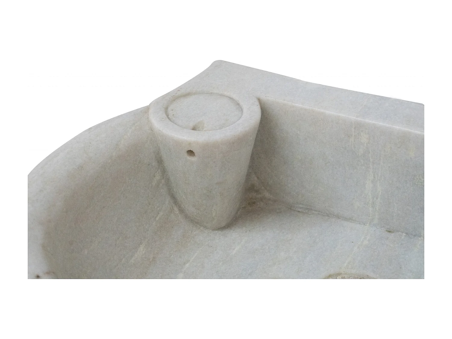 Vasque à Poser AURA - Vasque en Marbre Blanc - Lavabo 50 x 40 x 15 cm