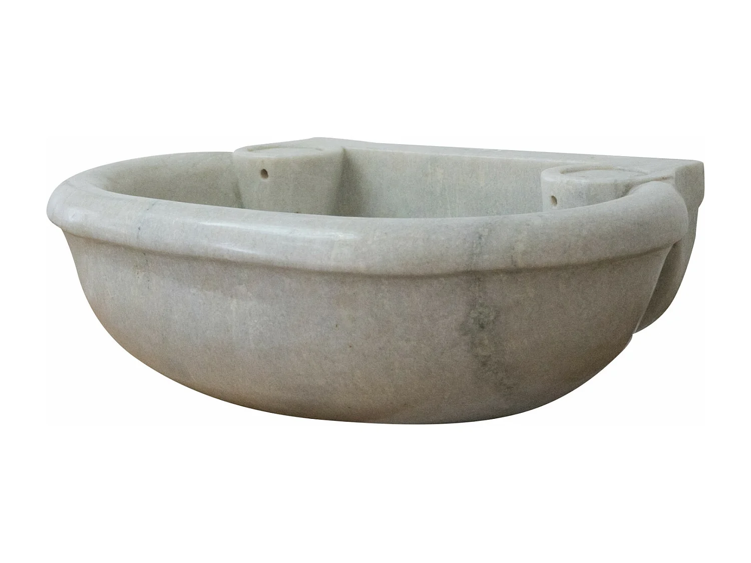 Vasque à Poser AURA - Vasque en Marbre Blanc - Lavabo 50 x 40 x 15 cm