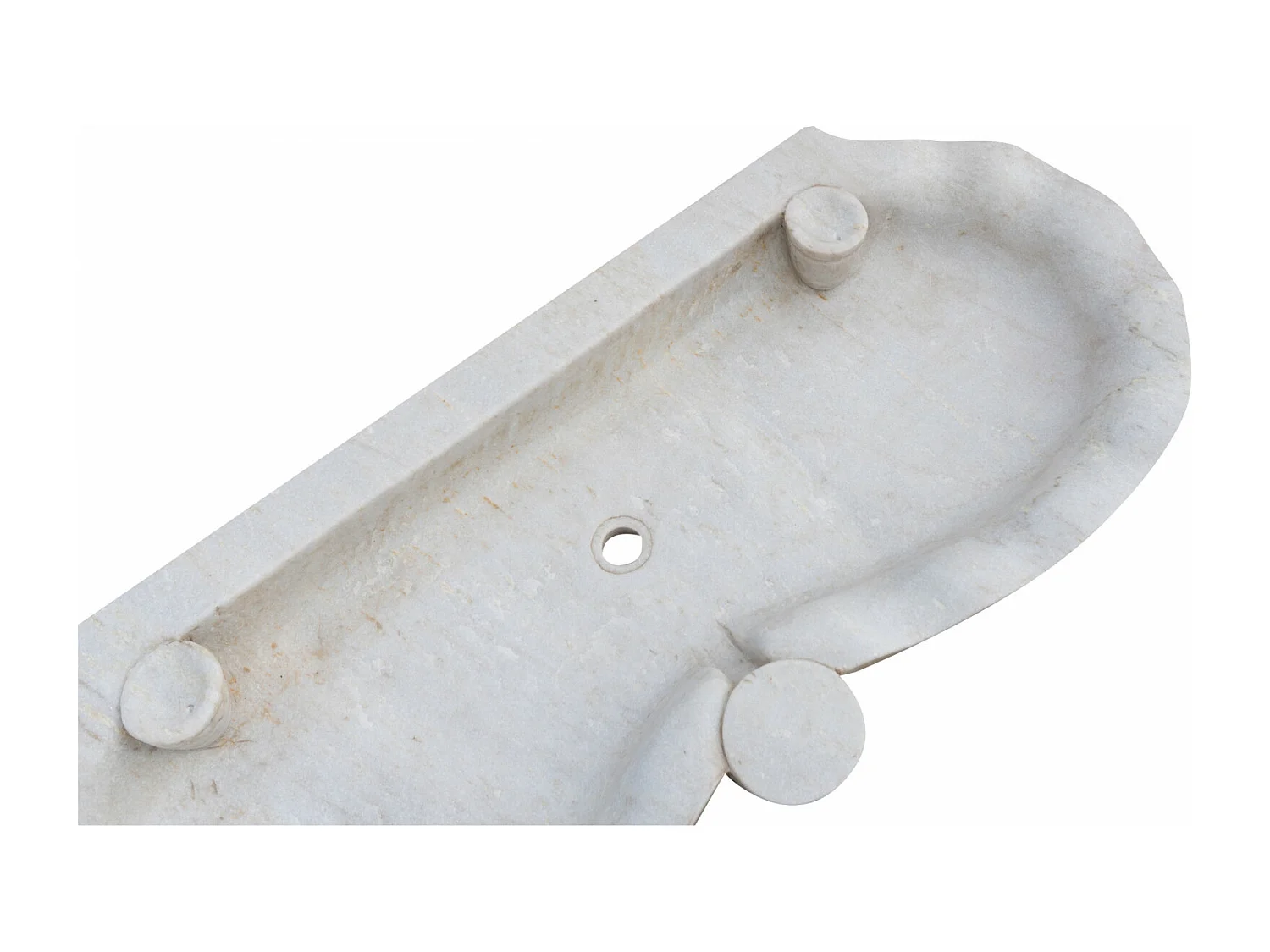 Vasque à Poser SÉRÉNITÉ - Vasque en marbre blanc - Lavabo 120 x 56 x 15 cm