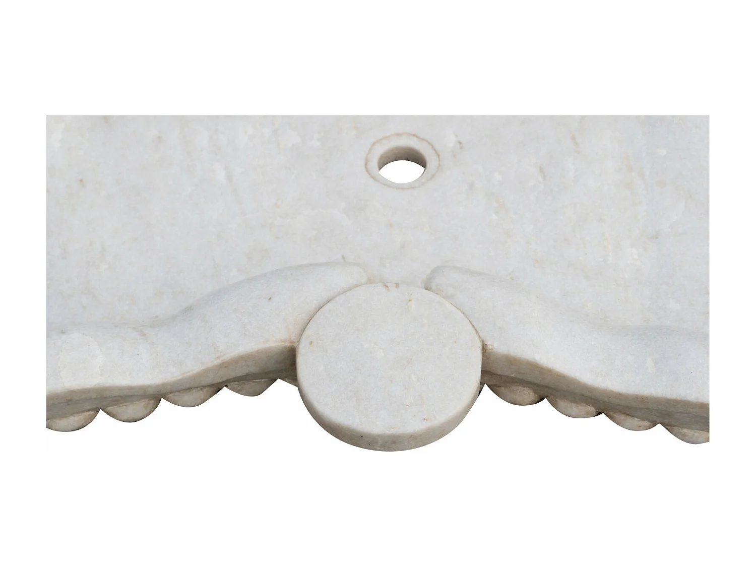 Vasque à Poser SÉRÉNITÉ - Vasque en marbre blanc - Lavabo 120 x 56 x 15 cm