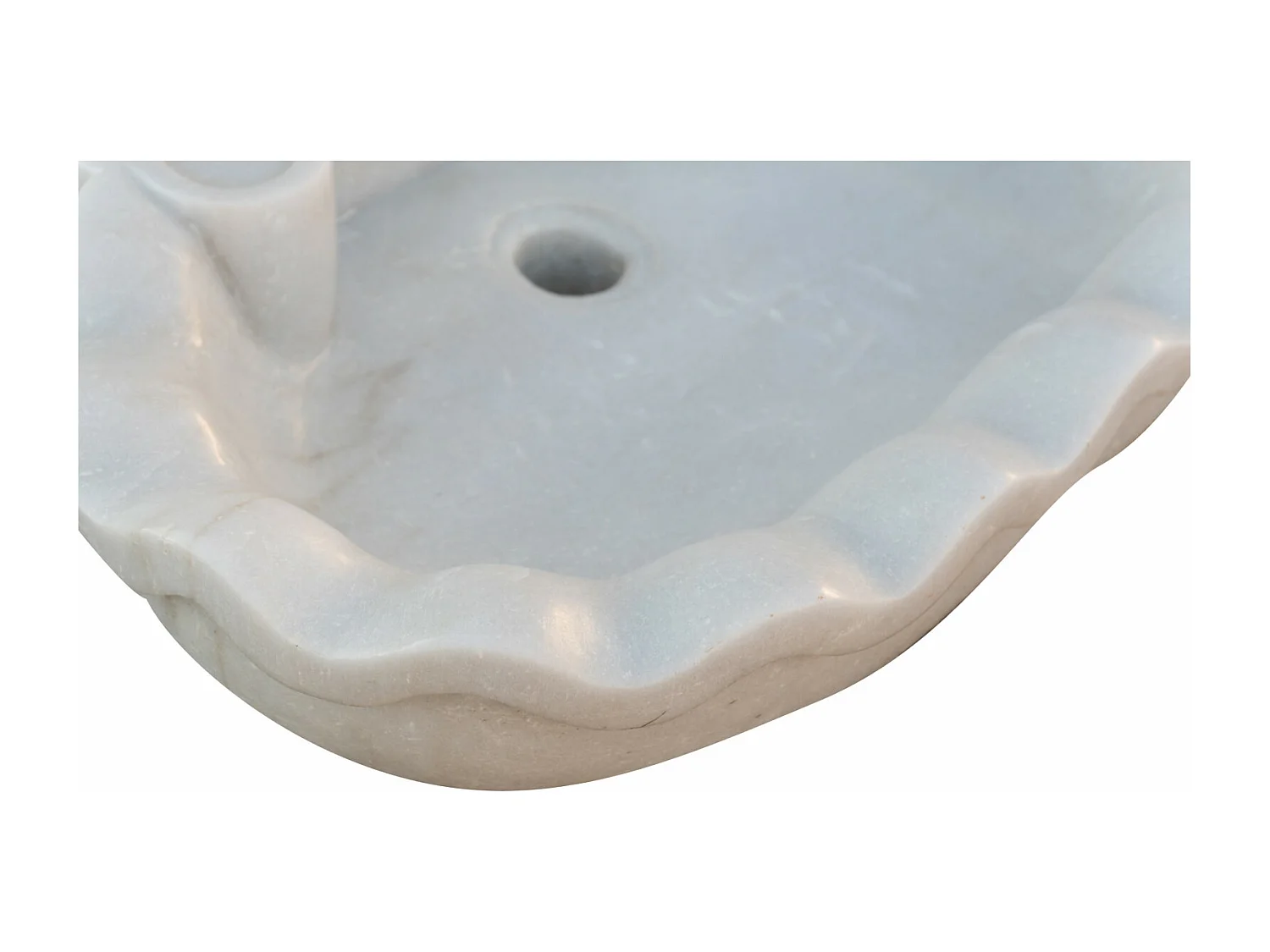 BISCOTTINI Vasque à poser en Marbre - Vasque finition Blanc Antique - Lavabo pour Salle de Bain - 58x39x13cm