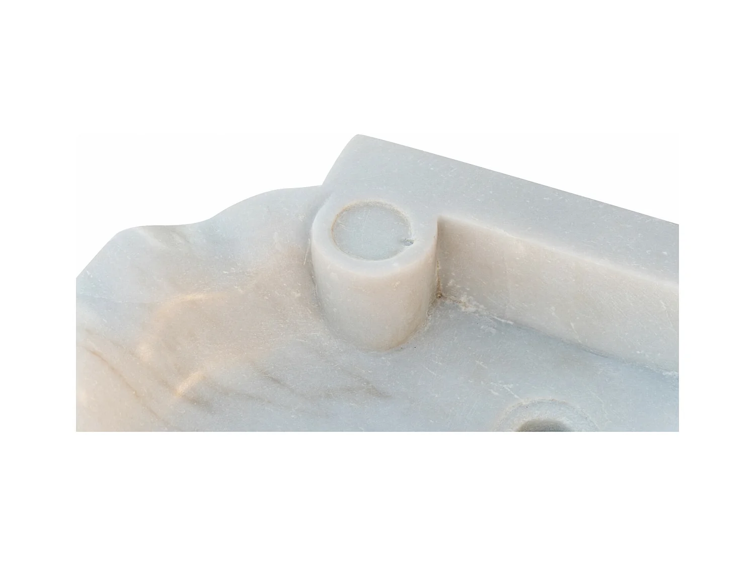 BISCOTTINI Lavabo da appoggio in Marmo - Lavabo con finitura Bianco Antico - Lavabo per Bagno - 58x39x13cm