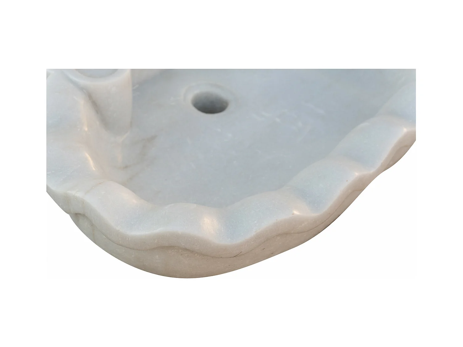 BISCOTTINI Lavabo da appoggio in Marmo - Lavabo con finitura Bianco Antico - Lavabo per Bagno - 58x39x13cm