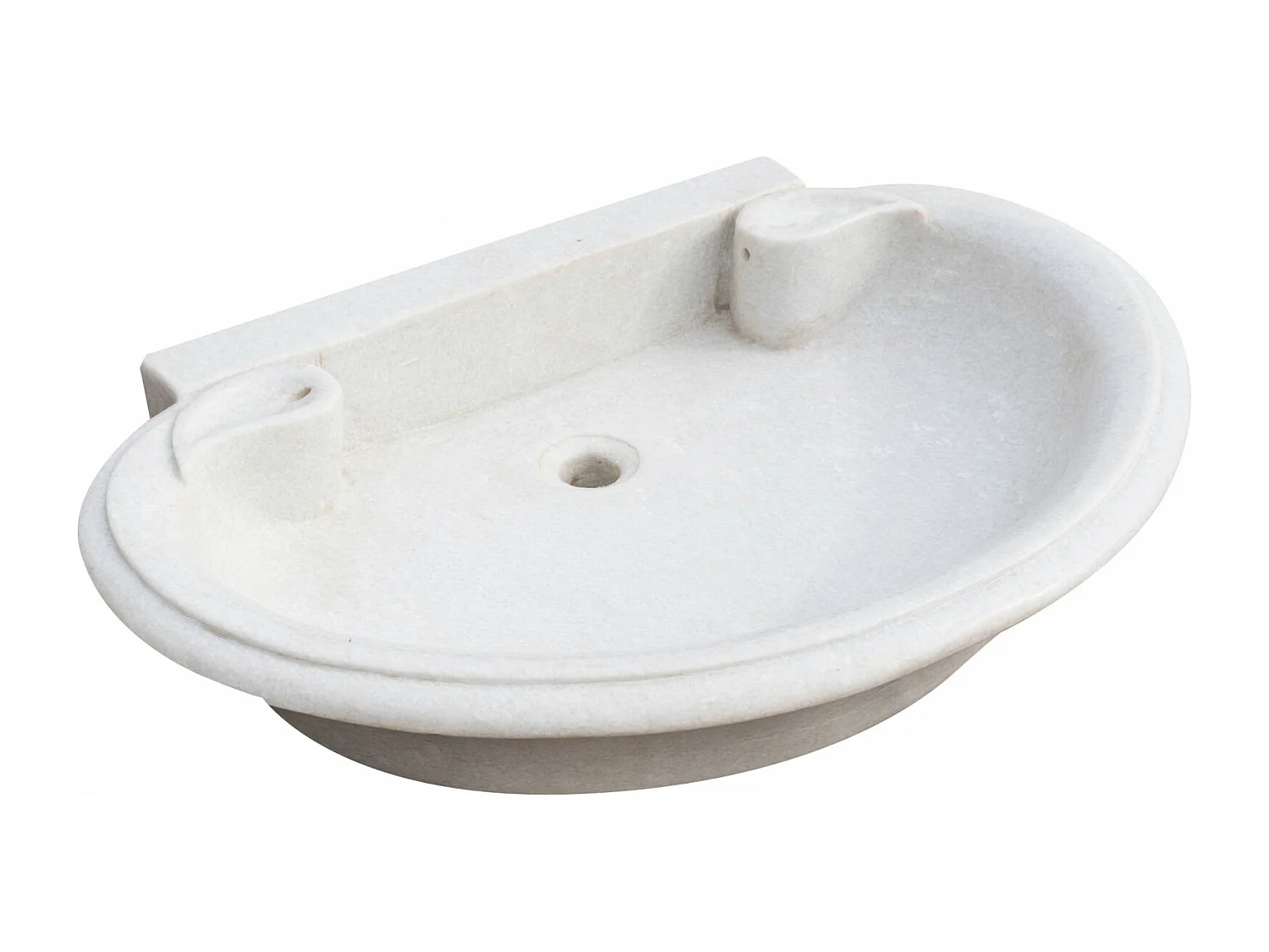 Vasque à Poser PRESTIGE - Vasque en Marbre Blanc - Lavabo 75x54x15cm