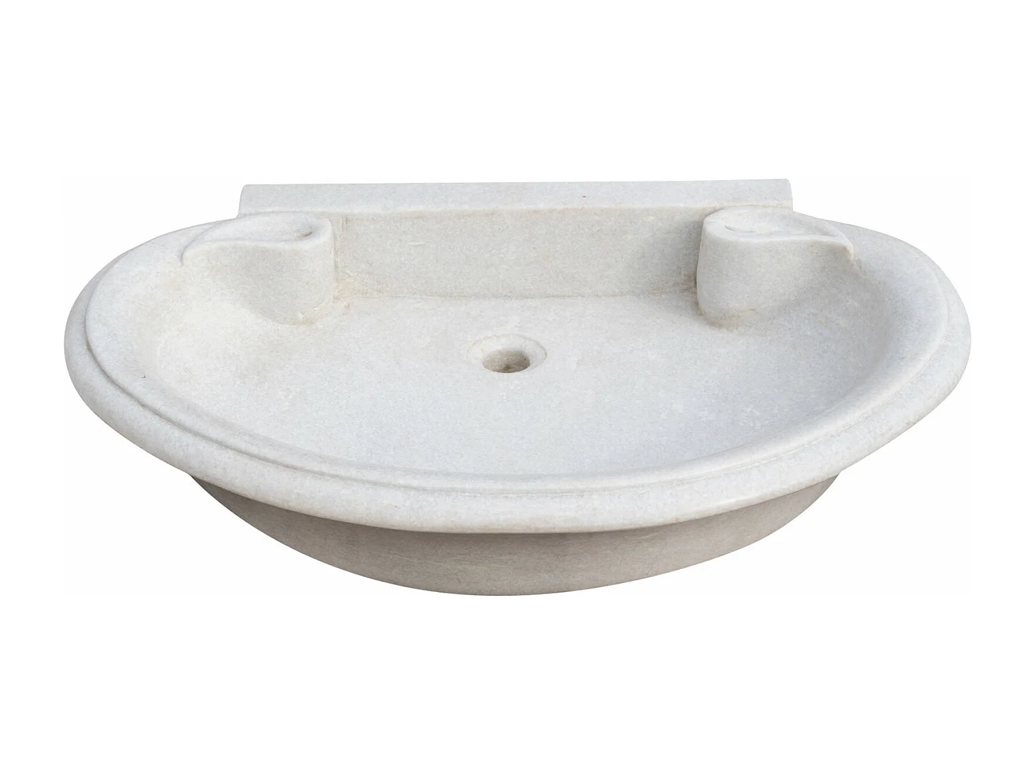 Vasque à Poser PRESTIGE - Vasque en Marbre Blanc - Lavabo 75x54x15cm