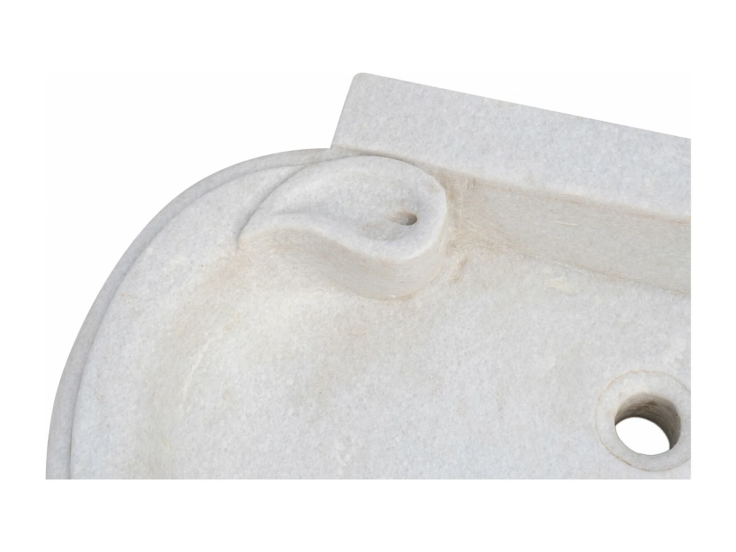 Vasque à Poser PRESTIGE - Vasque en Marbre Blanc - Lavabo 75x54x15cm