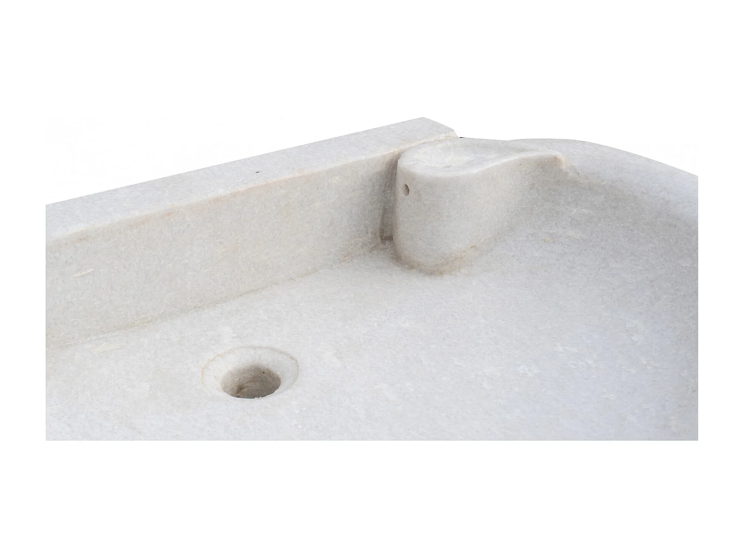 Vasque à Poser PRESTIGE - Vasque en Marbre Blanc - Lavabo 75x54x15cm