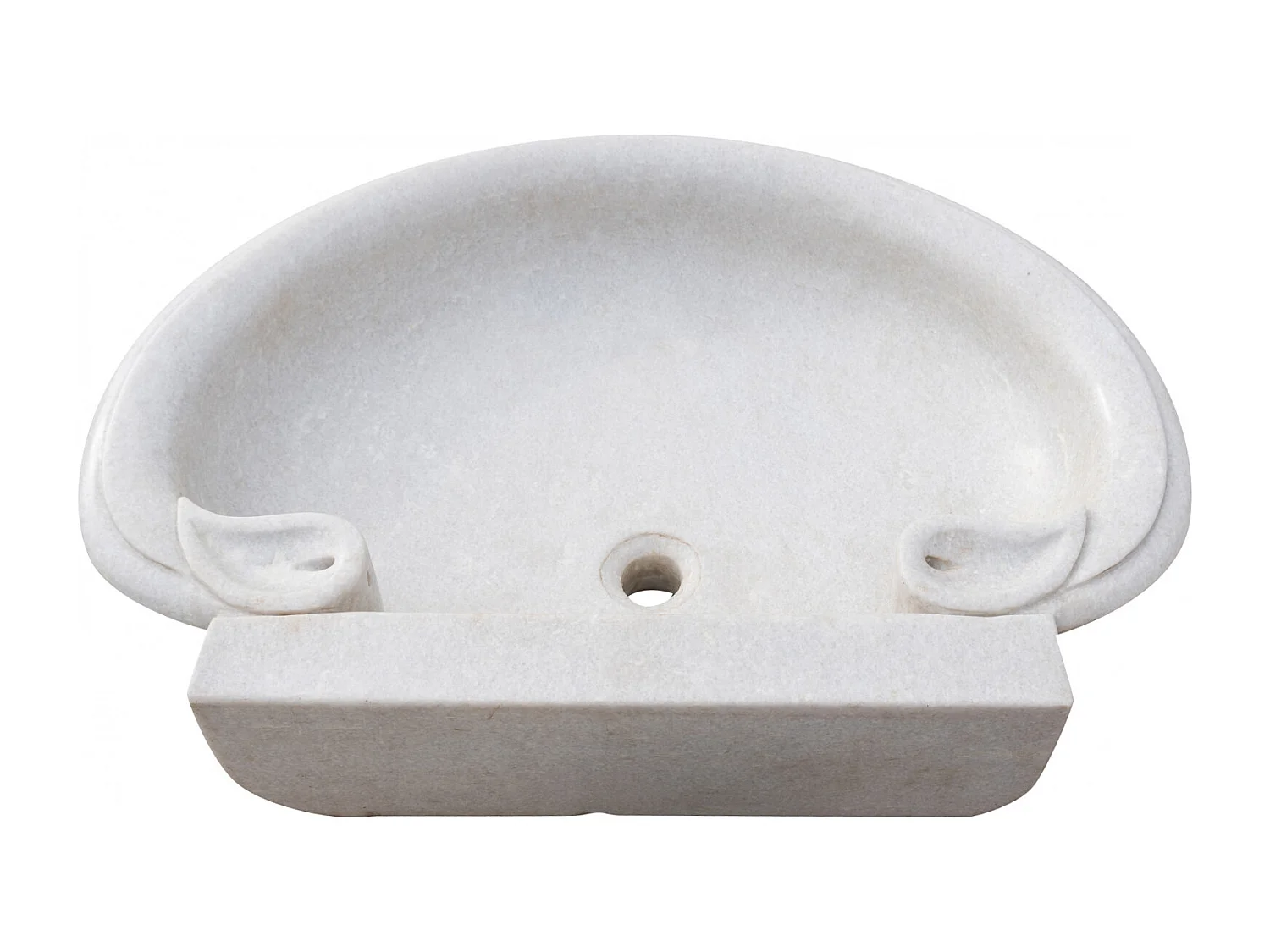 Vasque à Poser PRESTIGE - Vasque en Marbre Blanc - Lavabo 75x54x15cm