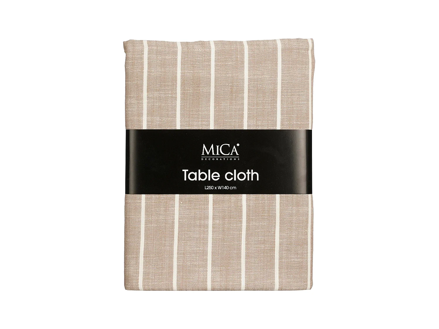 Tafelkleed van organisch katoen - 250 x 140 x 1 - Beige, wit - ALIVO