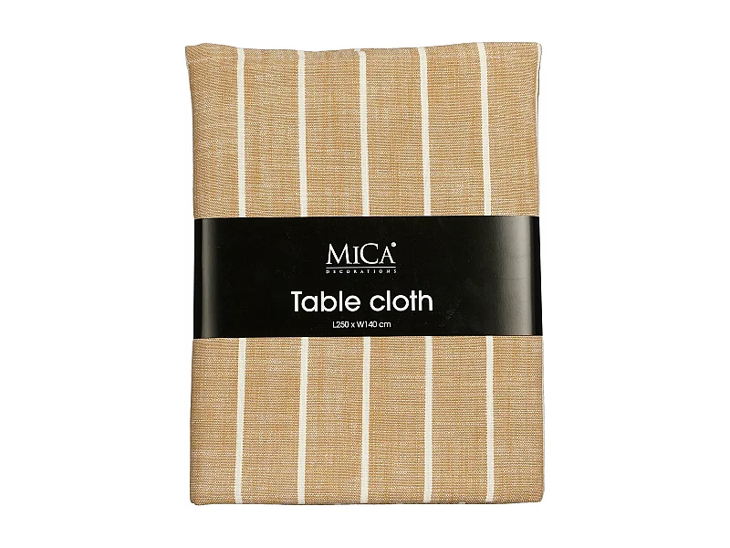 Tafelkleed van organisch katoen - 250 x 140 x 1 - Bruin, wit - ALIVO