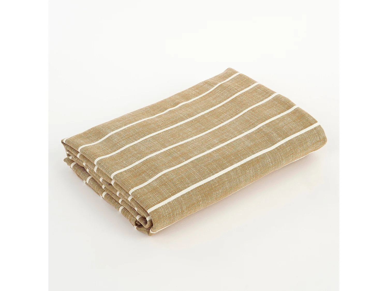 Tafelkleed van organisch katoen - 250 x 140 x 1 - Bruin, wit - ALIVO