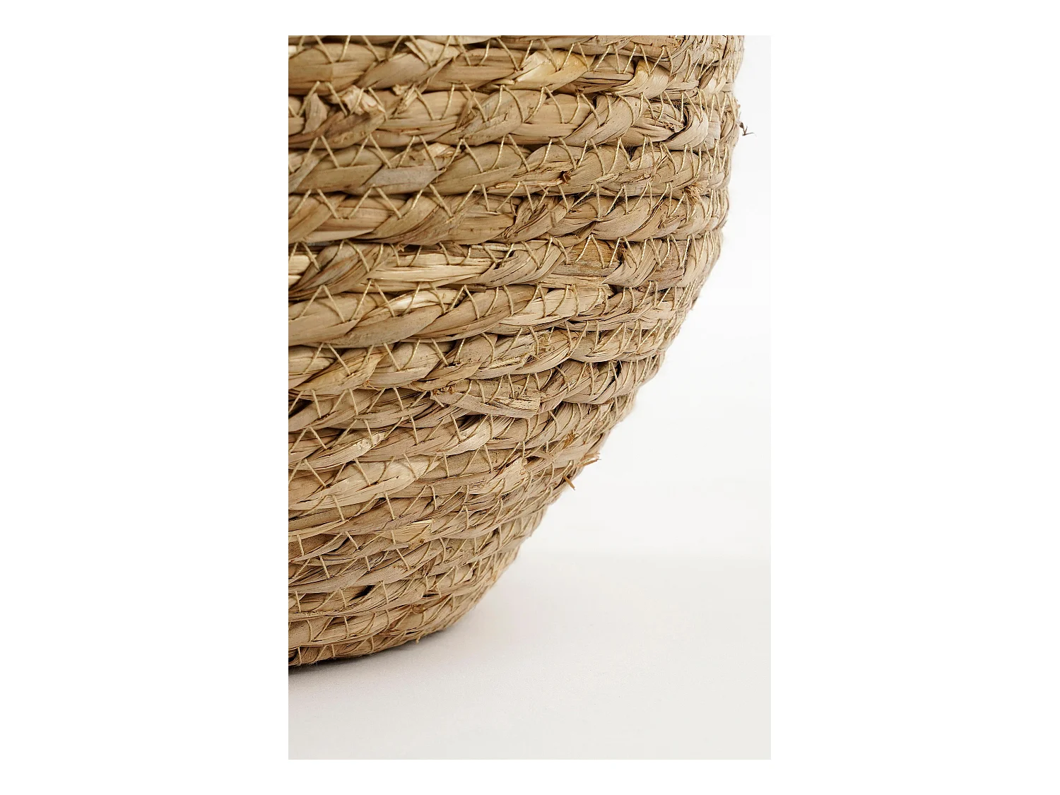 Ensemble de panier a plantes en jonc de mer et coton - 26 x 26 x 24 - Beige, marron - JORCK