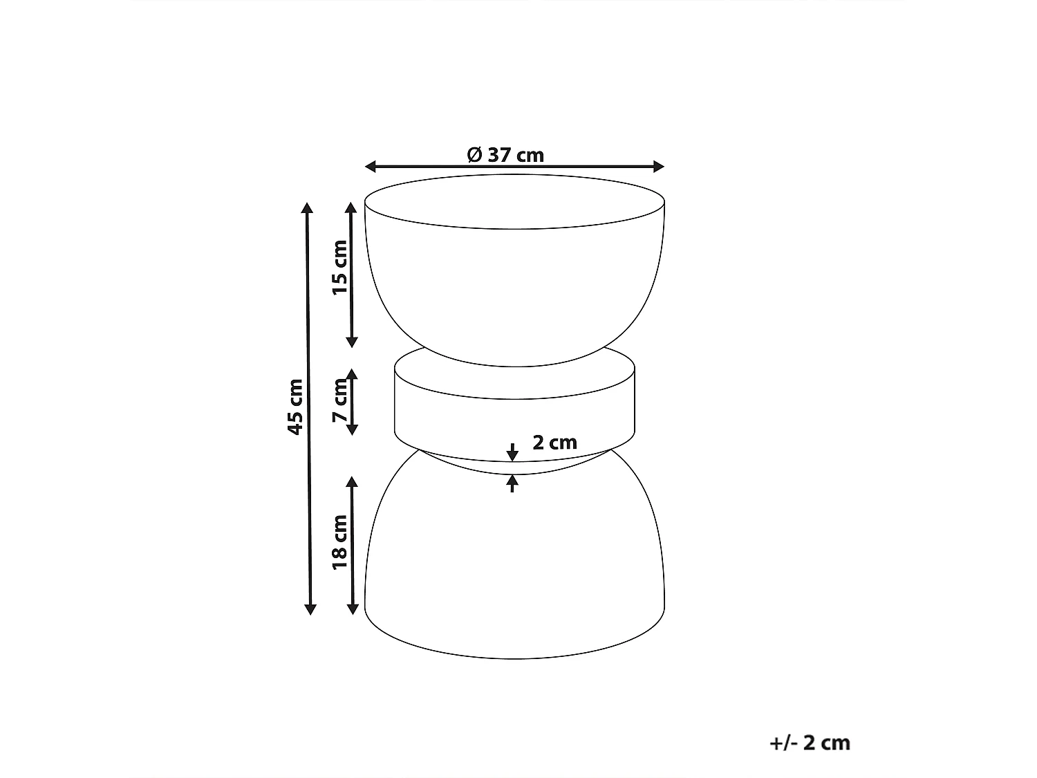 Table d'appoint FALIRO Rouge