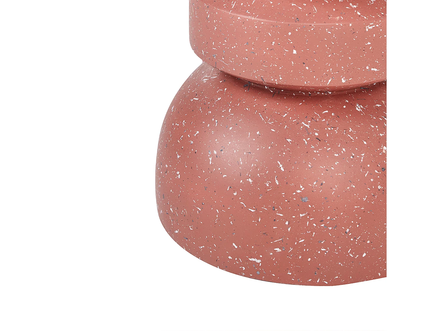 Table d'appoint FALIRO 37 cm 37 cm Terrazzo rouge