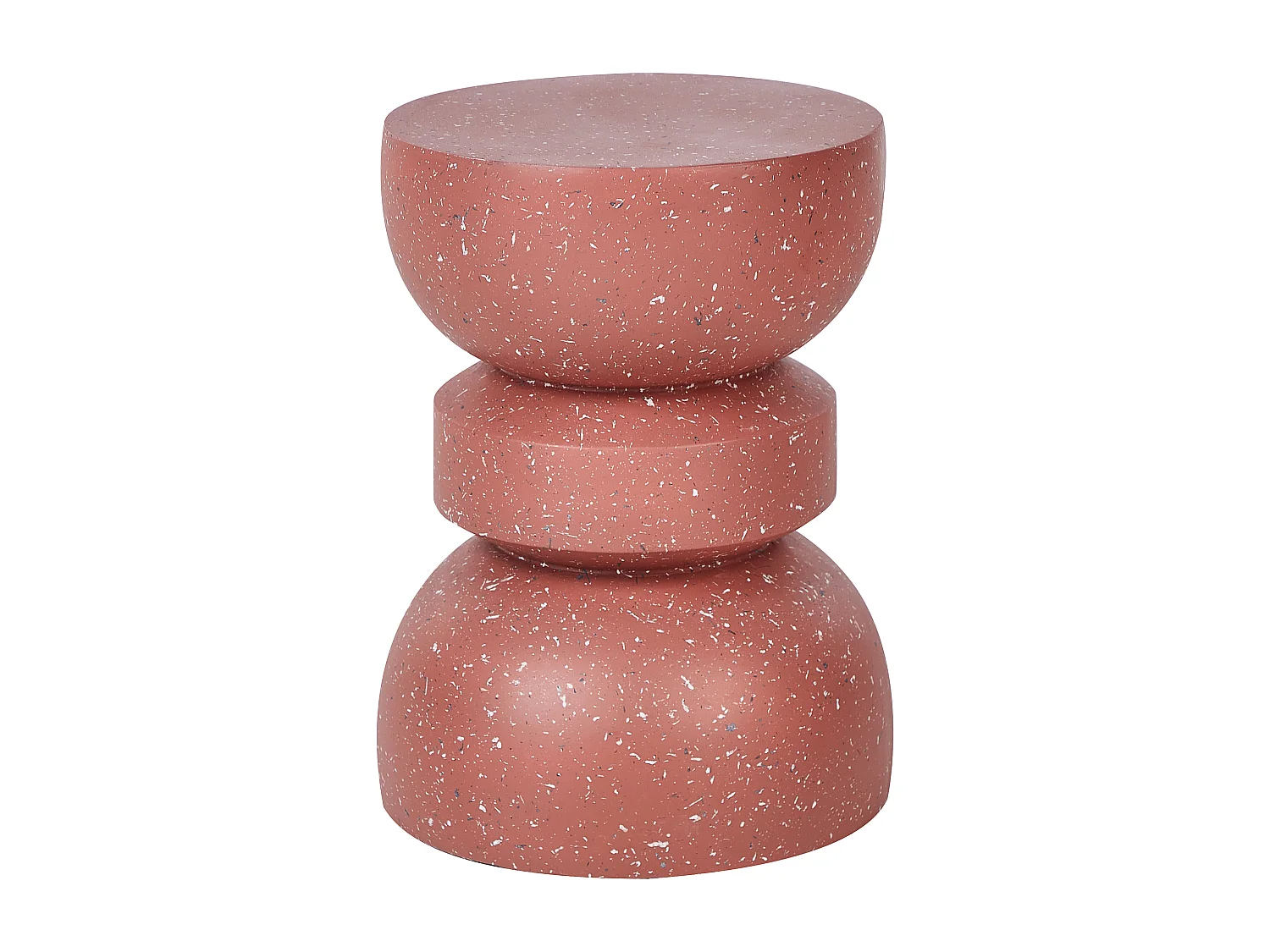 Table d'appoint FALIRO 37 cm 37 cm Terrazzo rouge