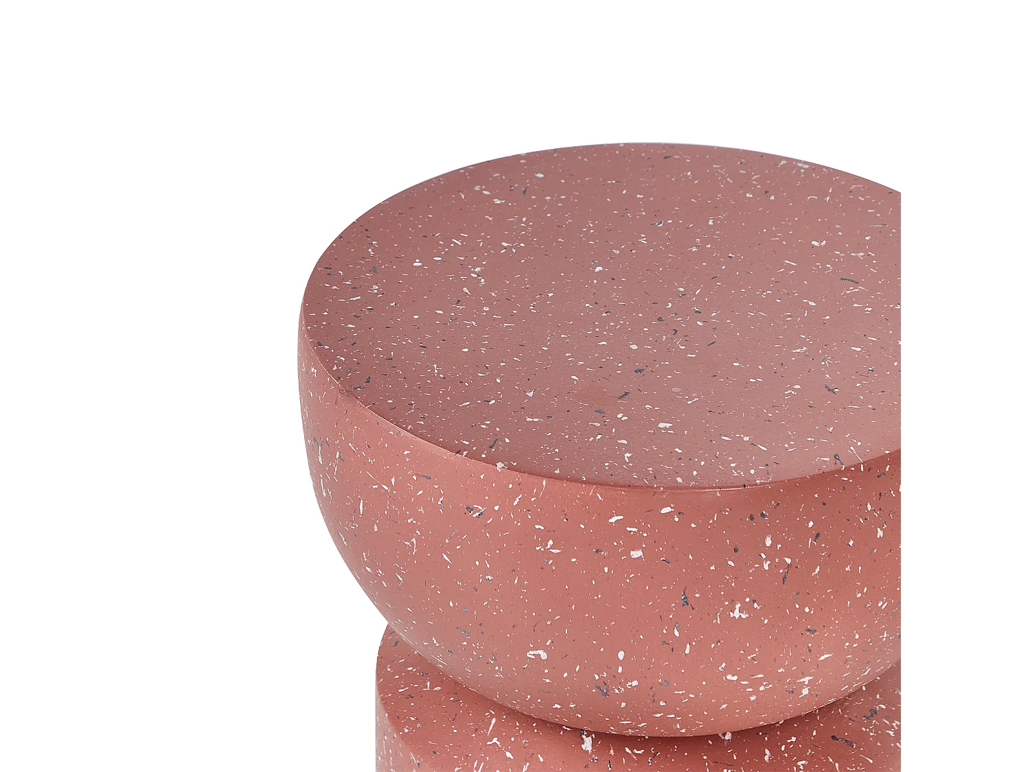 Table d'appoint FALIRO 37 cm 37 cm Terrazzo rouge