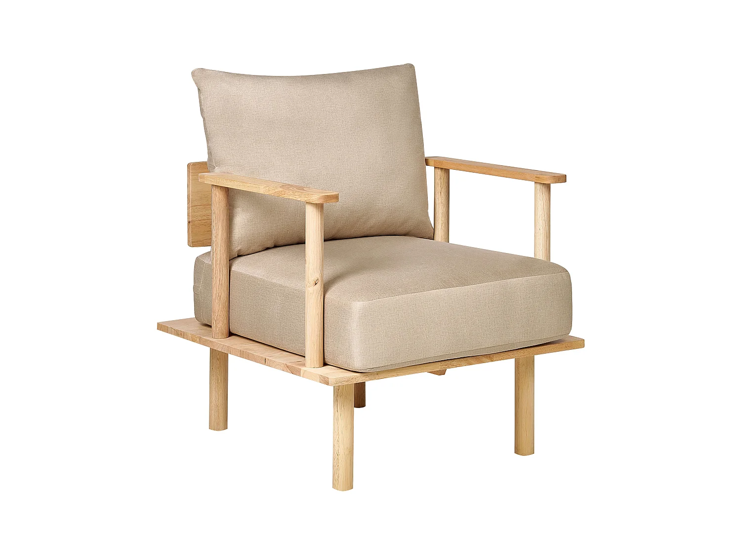 Fauteuil ASKER Tissu Beige sable