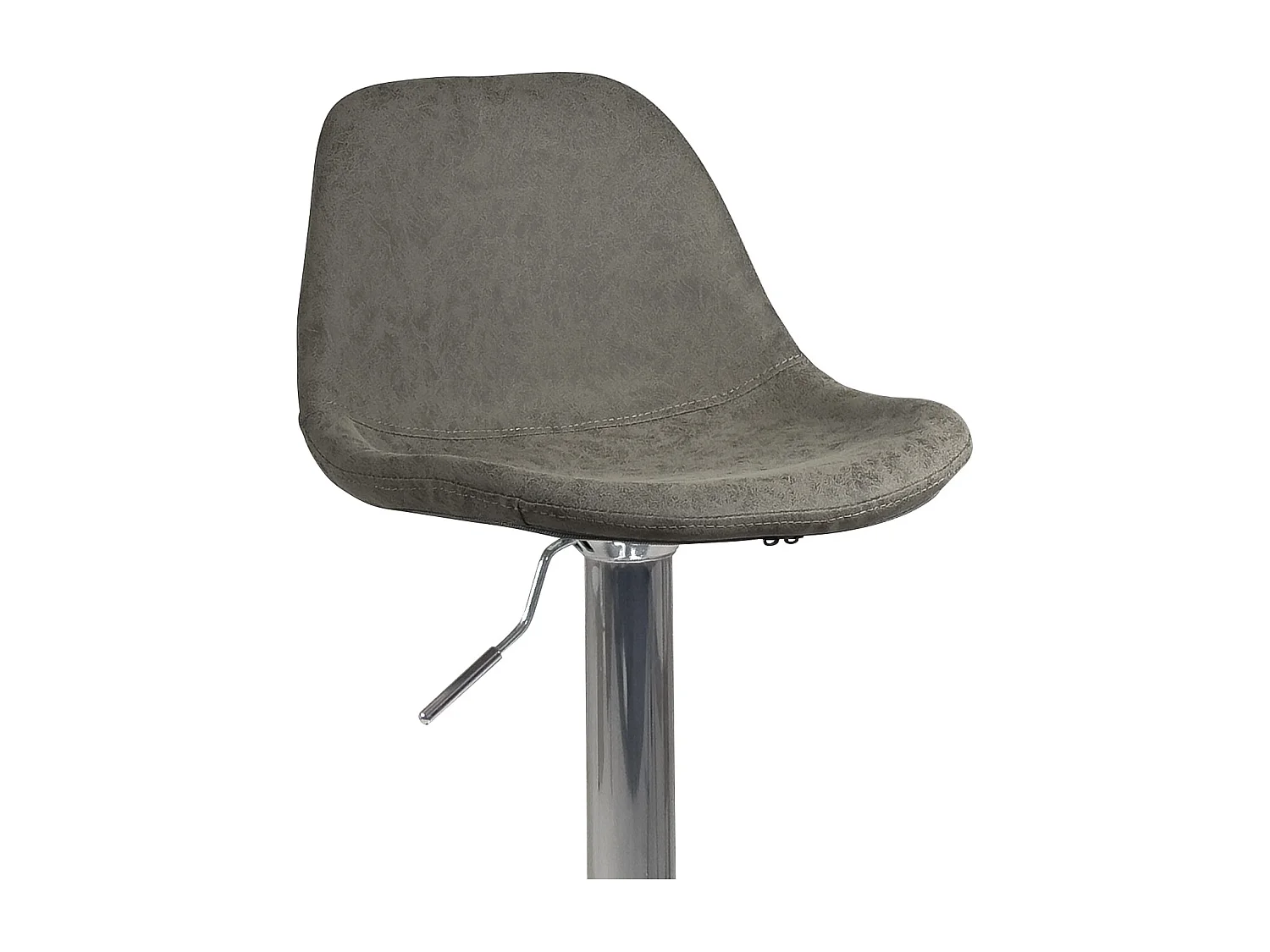 Lot 2 tabourets de bar siège rembourré effet vintage pivotant hauteur réglable chromé SIG+