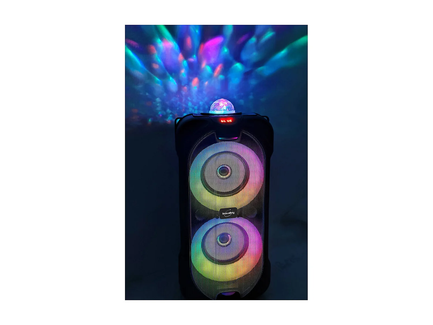 Enceinte lumineuse Bluetooth KARAOKE 400W DuoSOUND