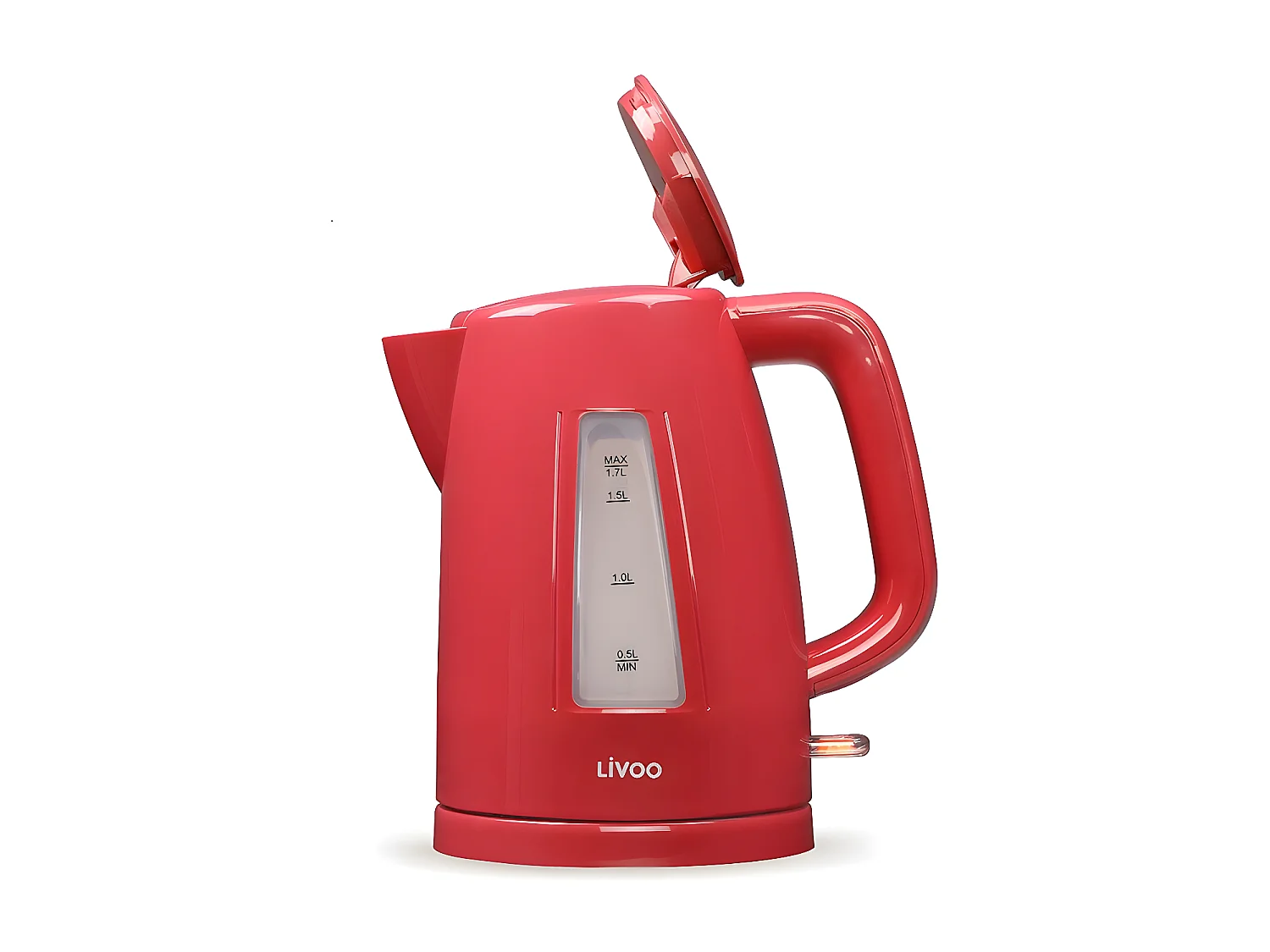 Bouilloire électrique sans fil 1.7 L rouge