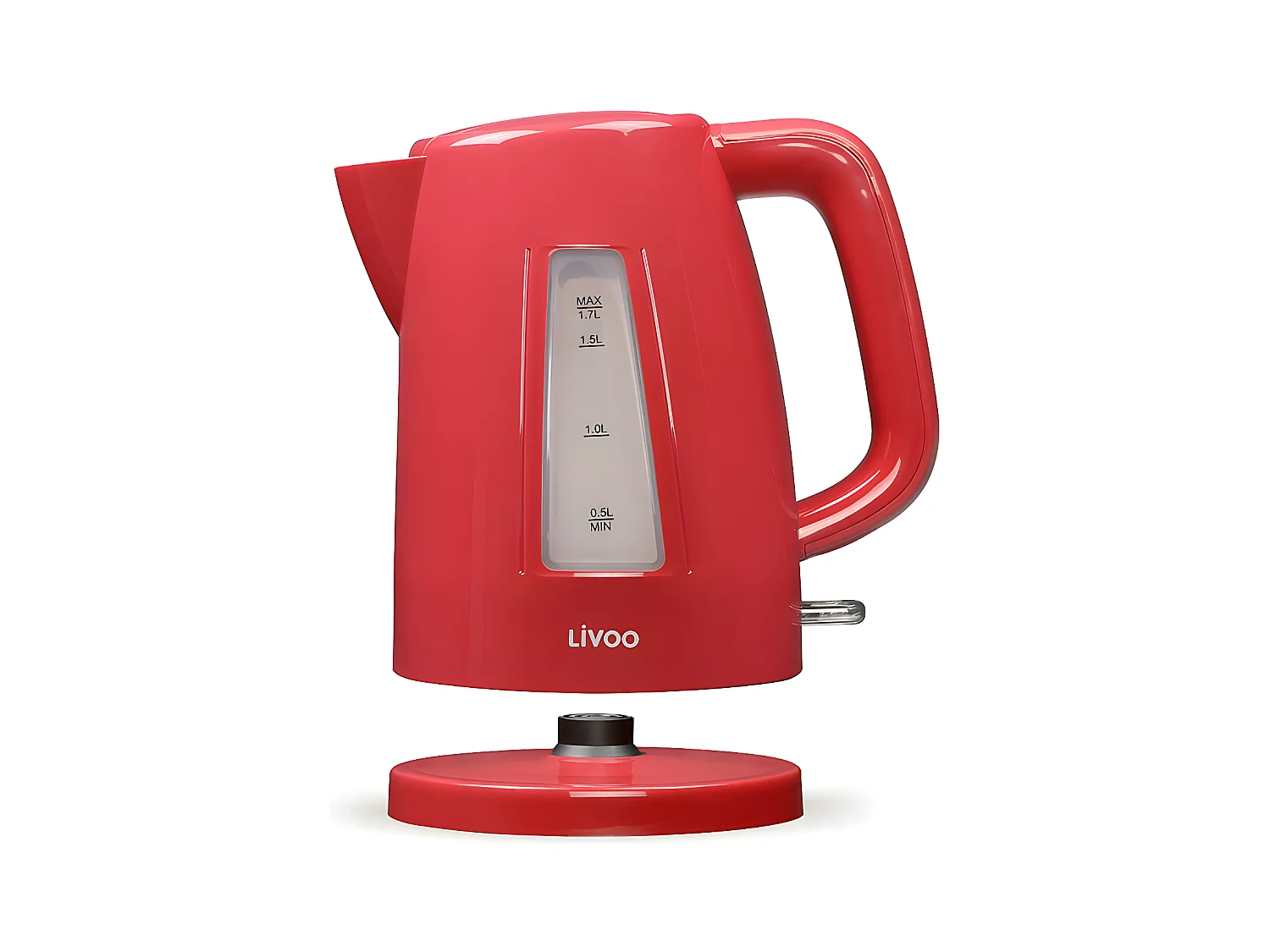 Bouilloire électrique sans fil 1.7 L rouge