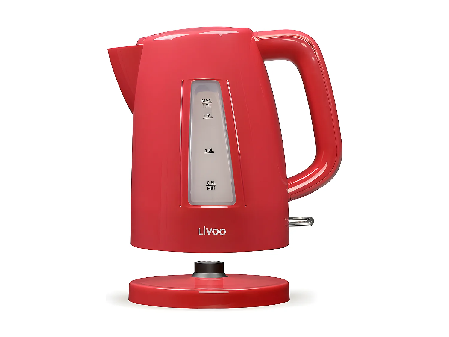 Bouilloire électrique sans fil 1.7 L rouge