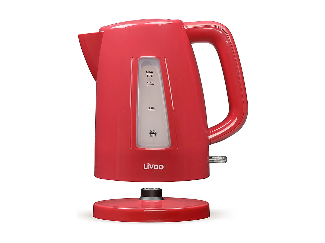 Bouilloire électrique sans fil 1.7 L rouge