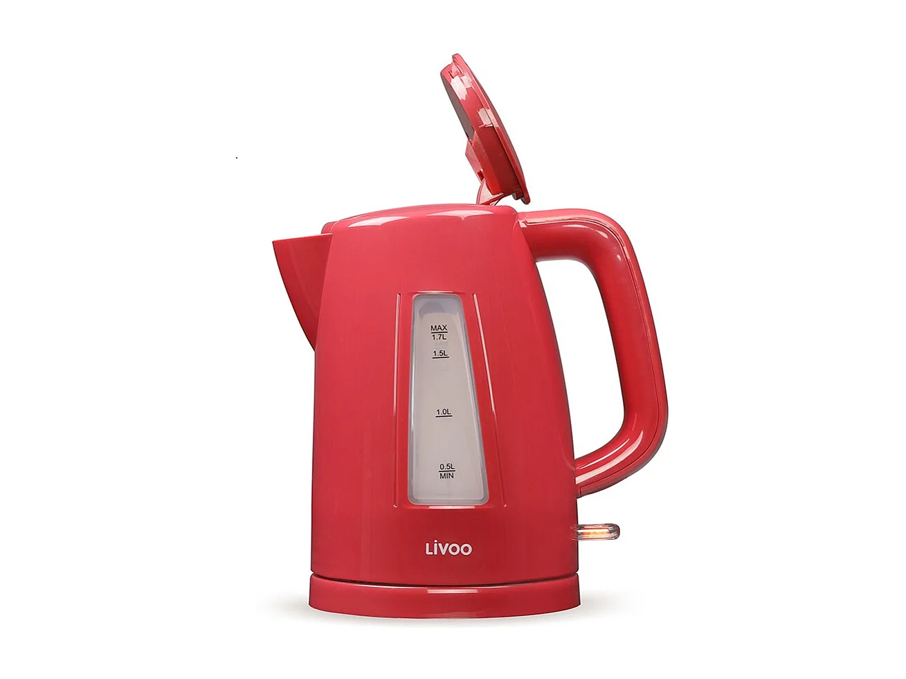 Bouilloire électrique sans fil 1.7 L rouge