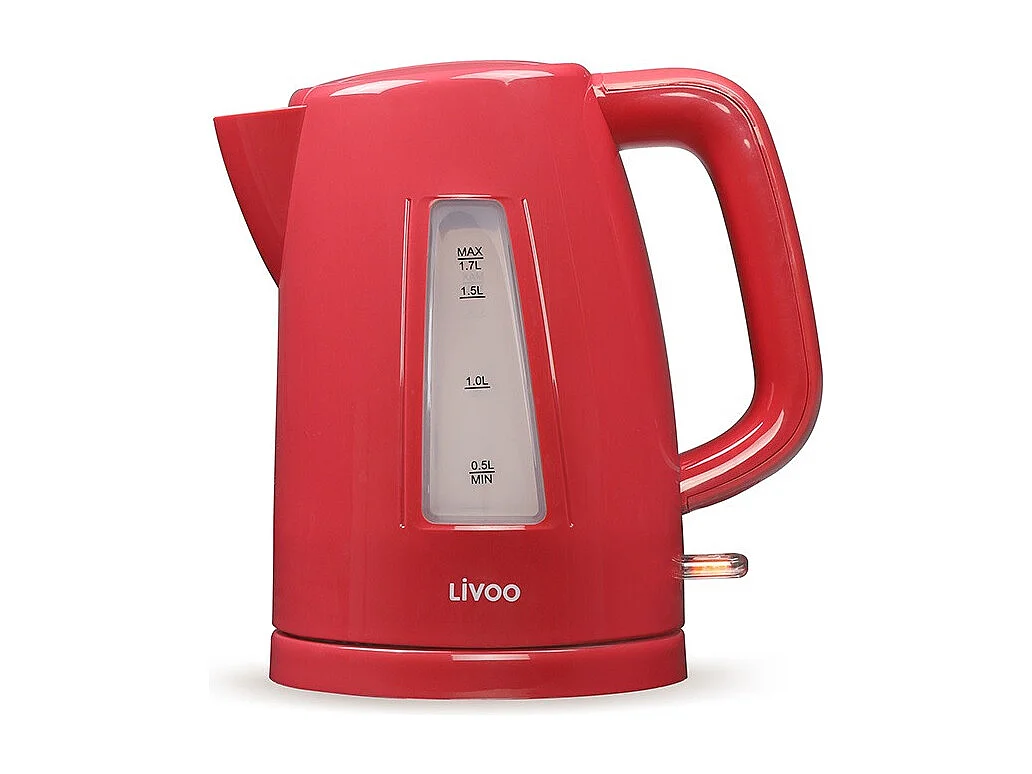 Bouilloire électrique sans fil 1.7 L rouge