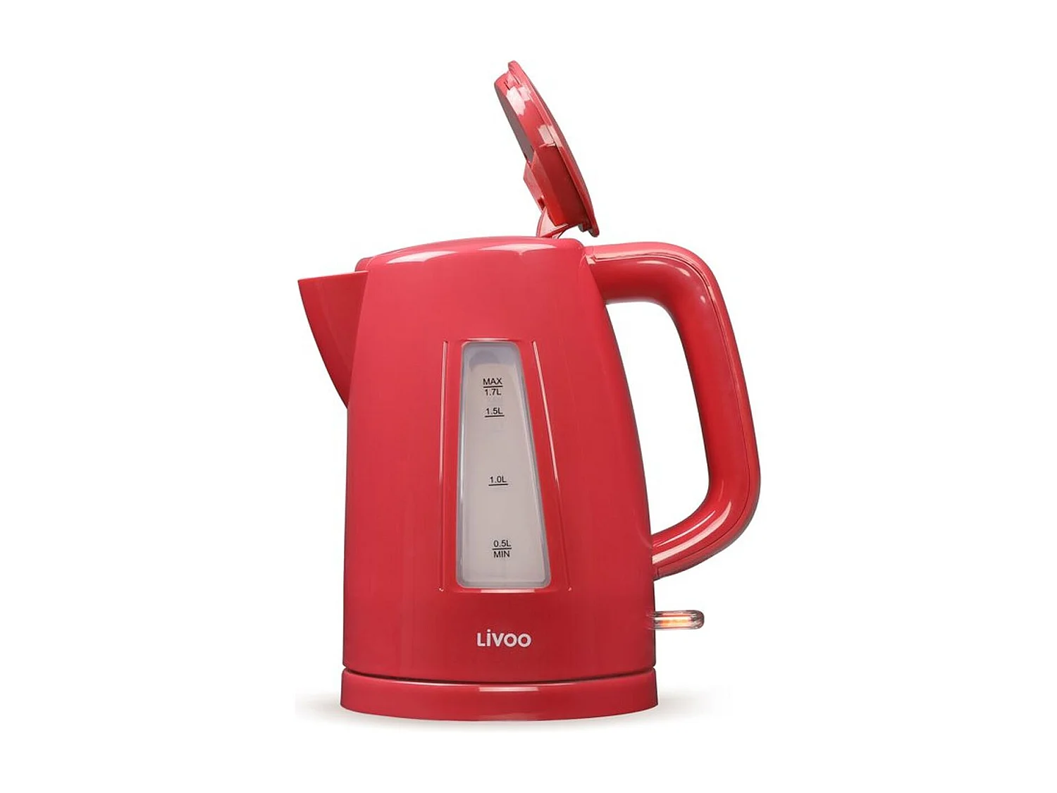 Bouilloire électrique sans fil 1.7 L rouge