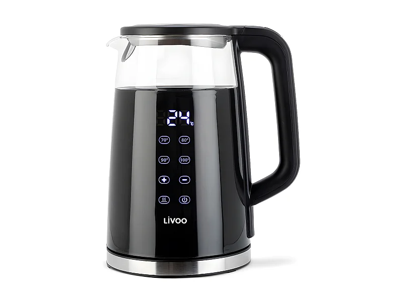 Bouilloire digitale noire design 1.7L