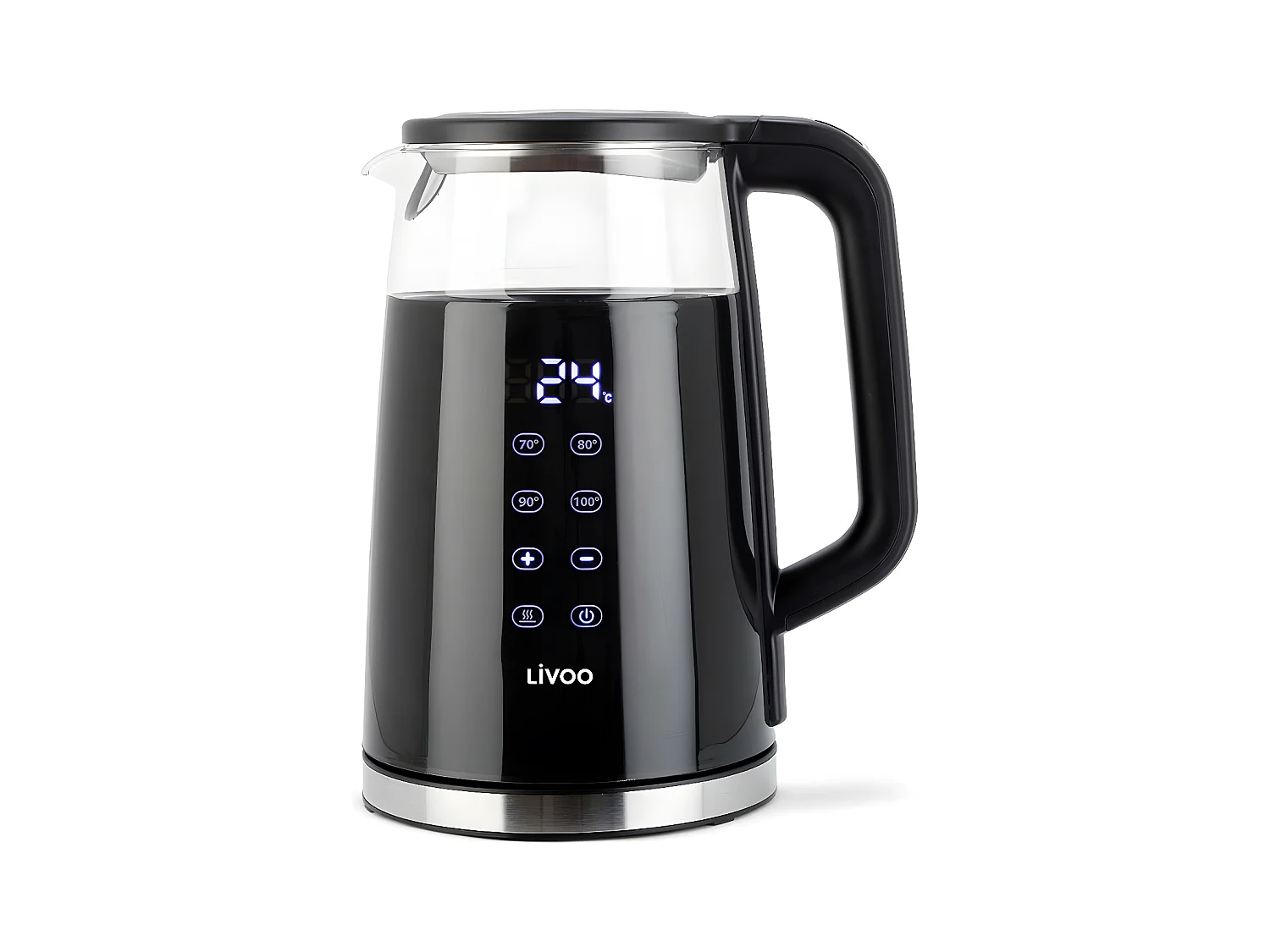 Bouilloire digitale noire design 1.7L