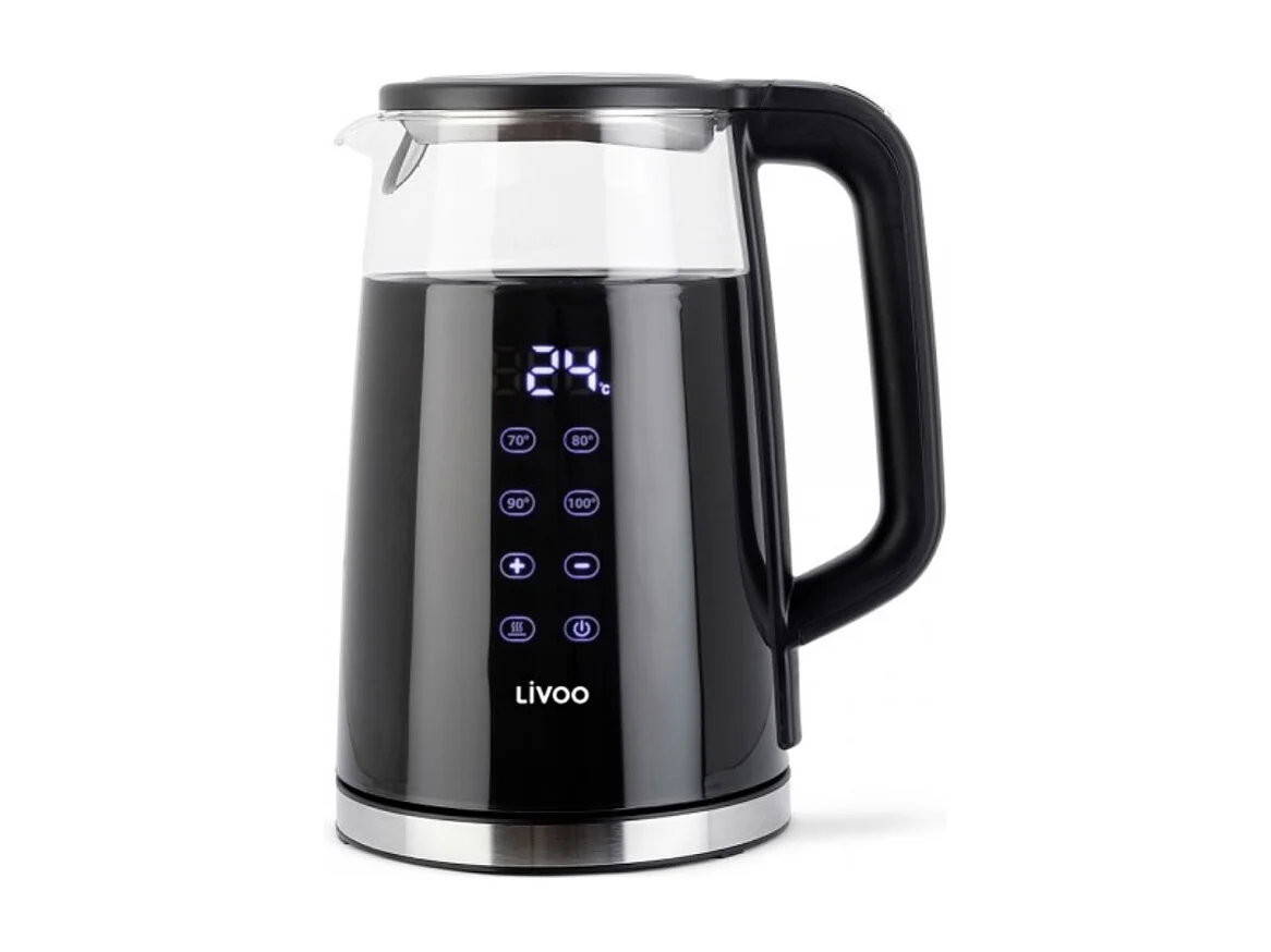 Bouilloire digitale noire design 1.7L