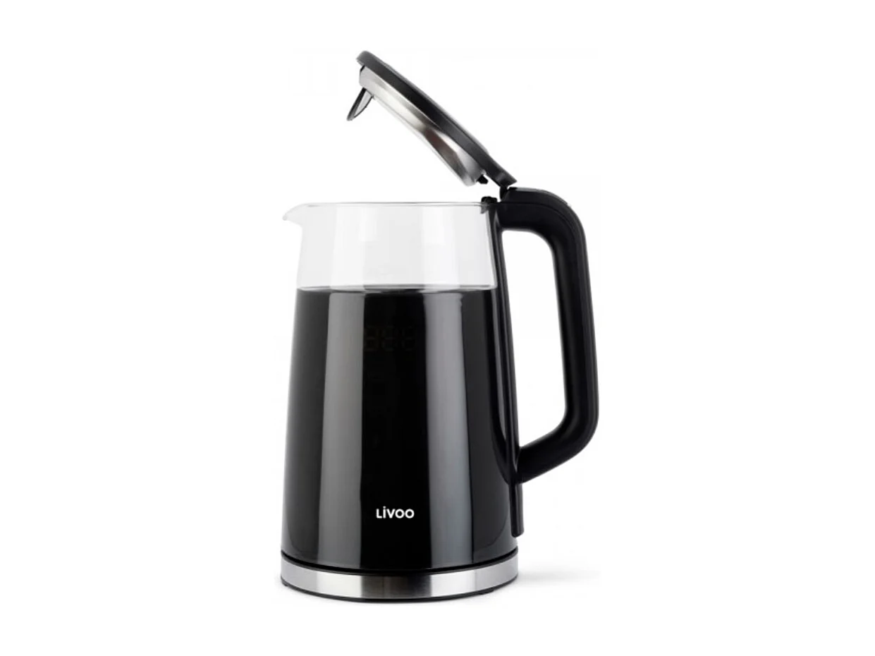 Bouilloire digitale noire design 1.7L