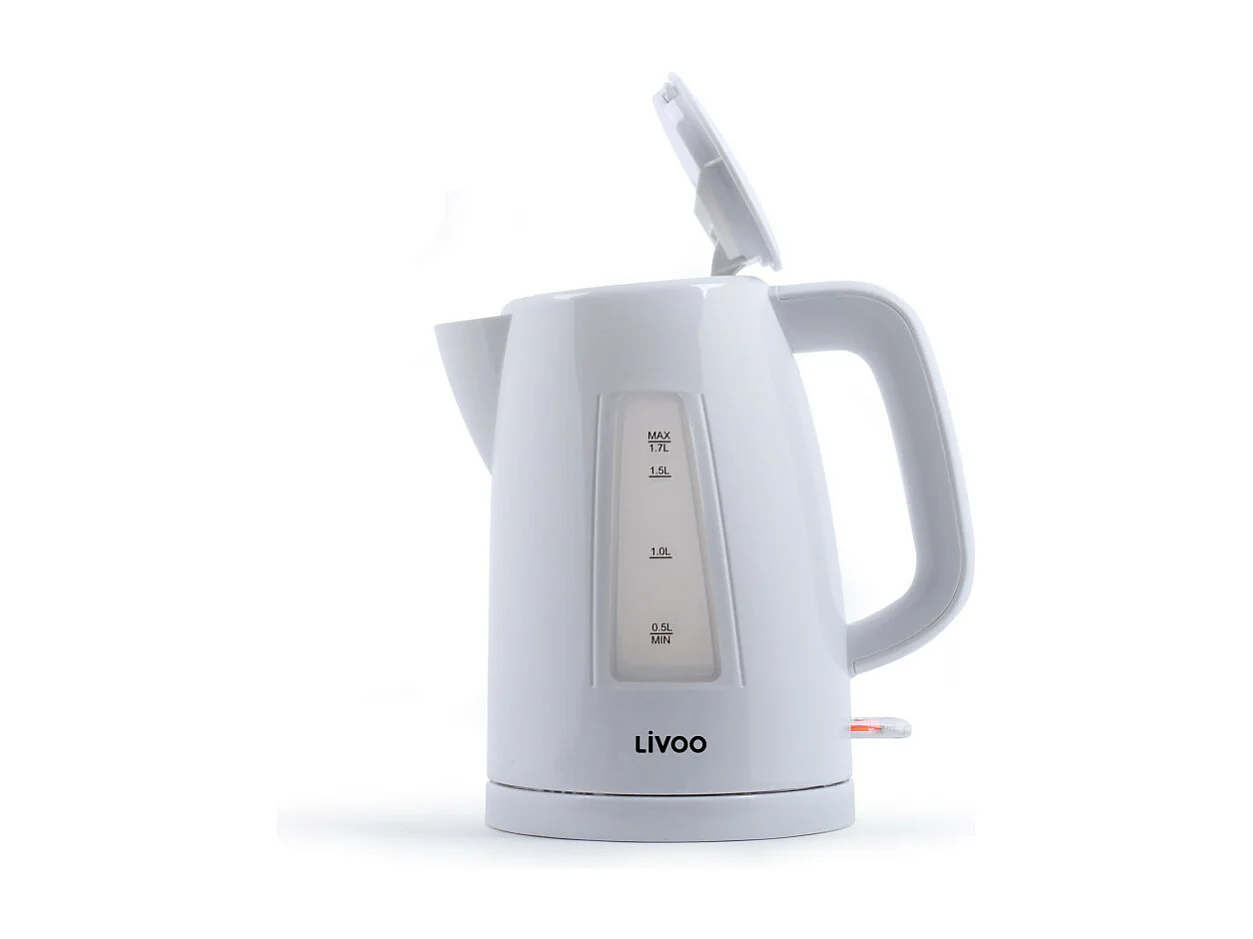 Bouilloire électrique sans fil 1.7 L blanche