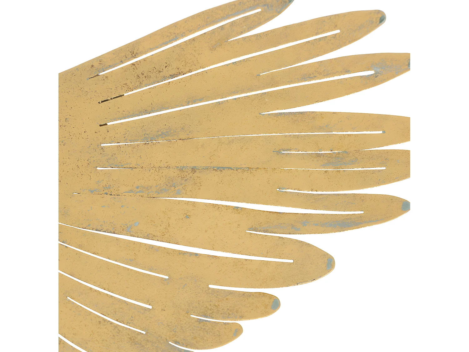 Objet décoratif Grand Aigle en métal doré et vert effet vieilli H 85 cm