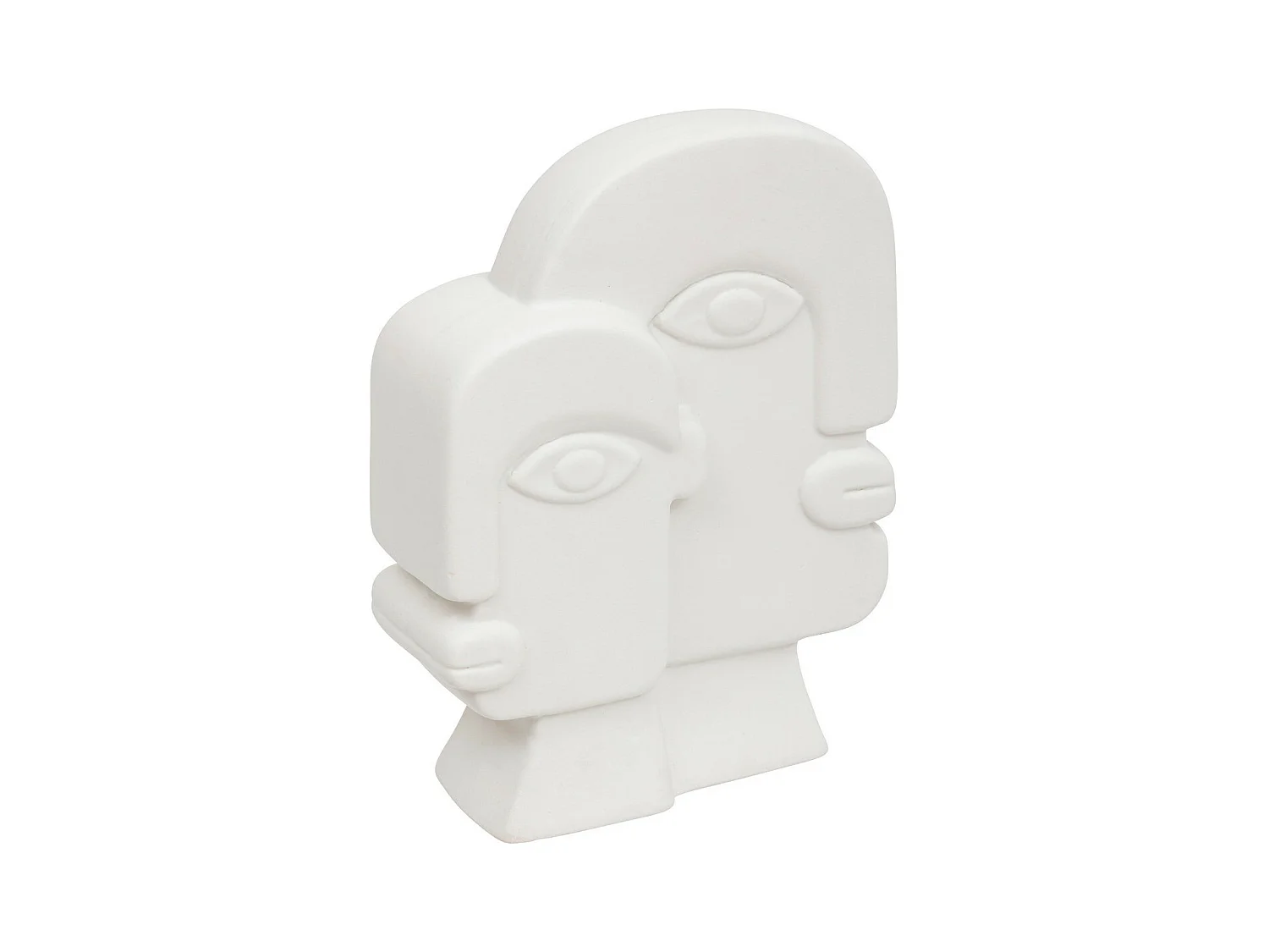 Objet déco Visage en céramique blanche H 26 cm