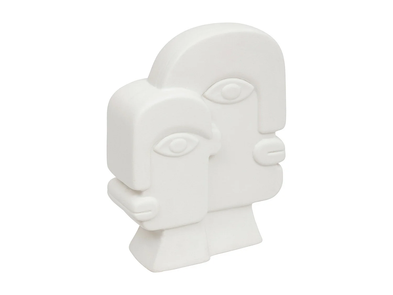 Objet déco Visage en céramique blanche H 26 cm