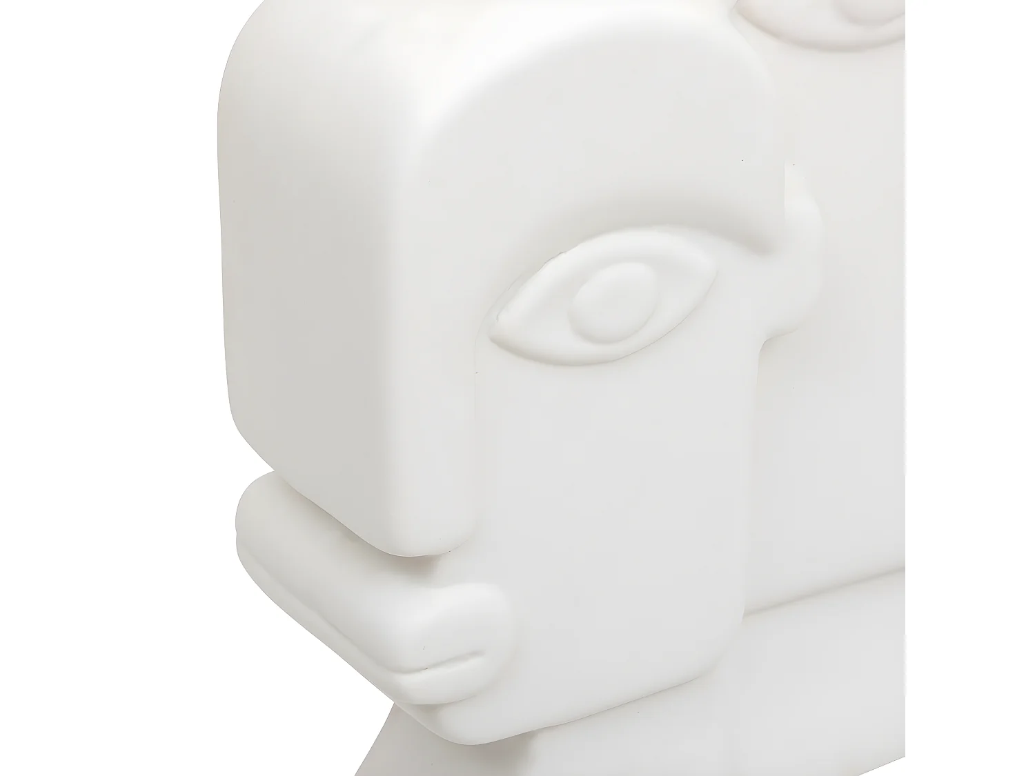 Objet déco Visage en céramique blanche H 26 cm