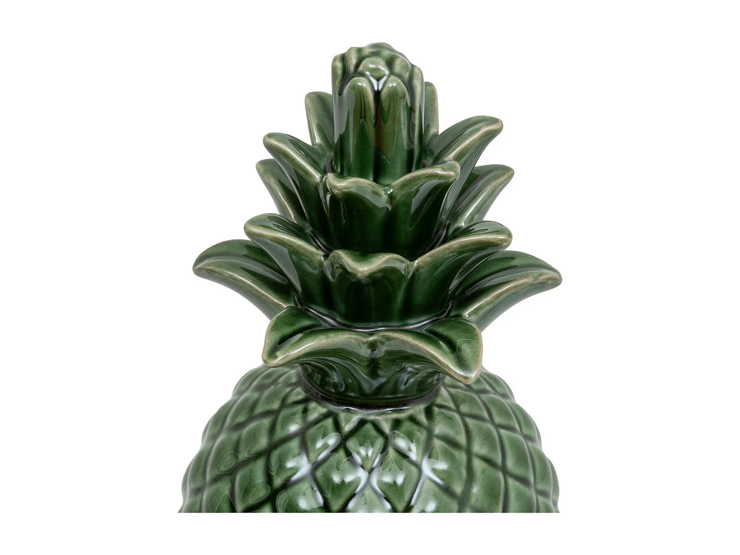 Objet décoratif Ananas en céramique Vert prairie D 10 x H 20 cm