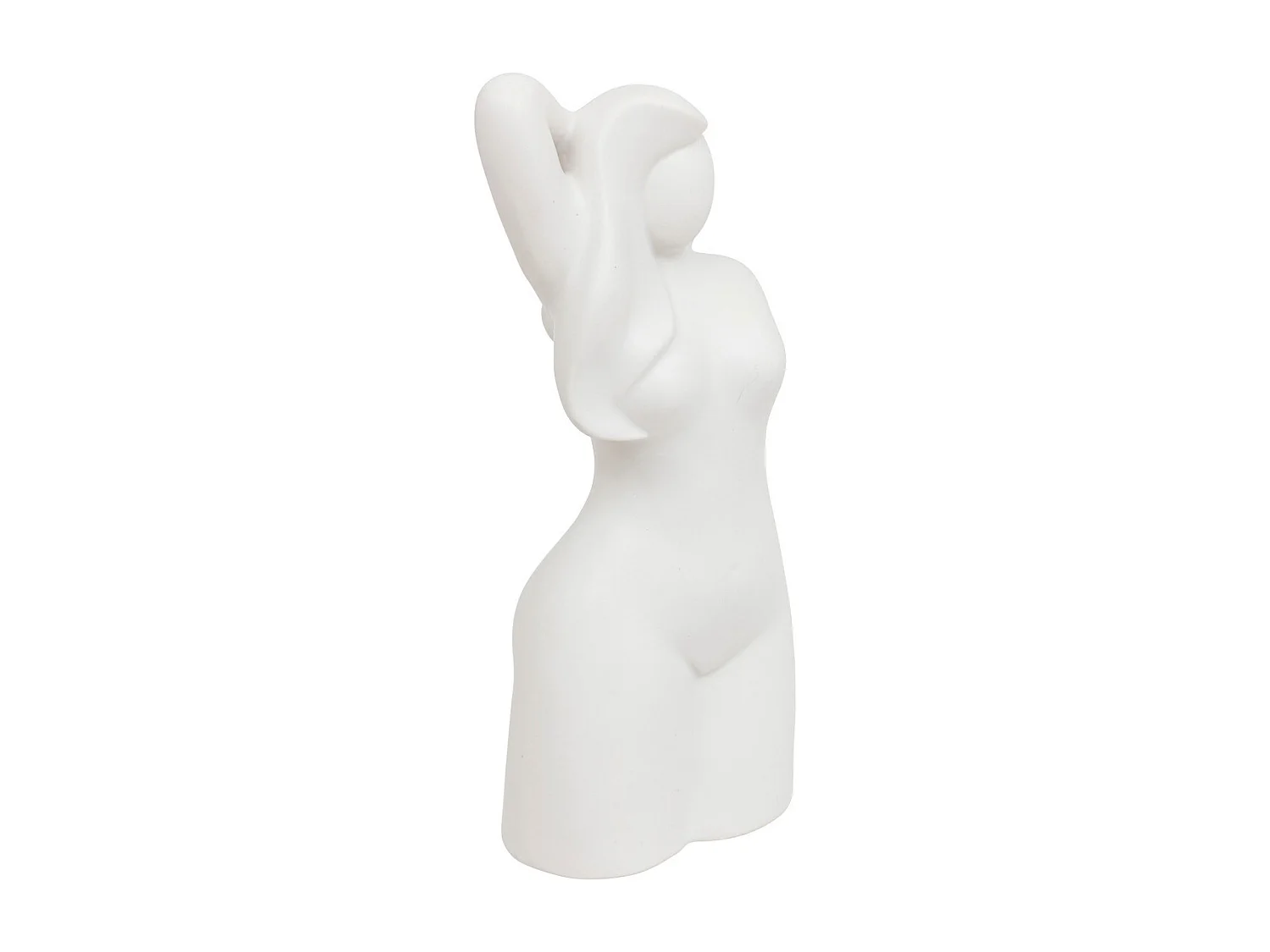 Objet déco Statue Femme en céramique blanche H 27 cm