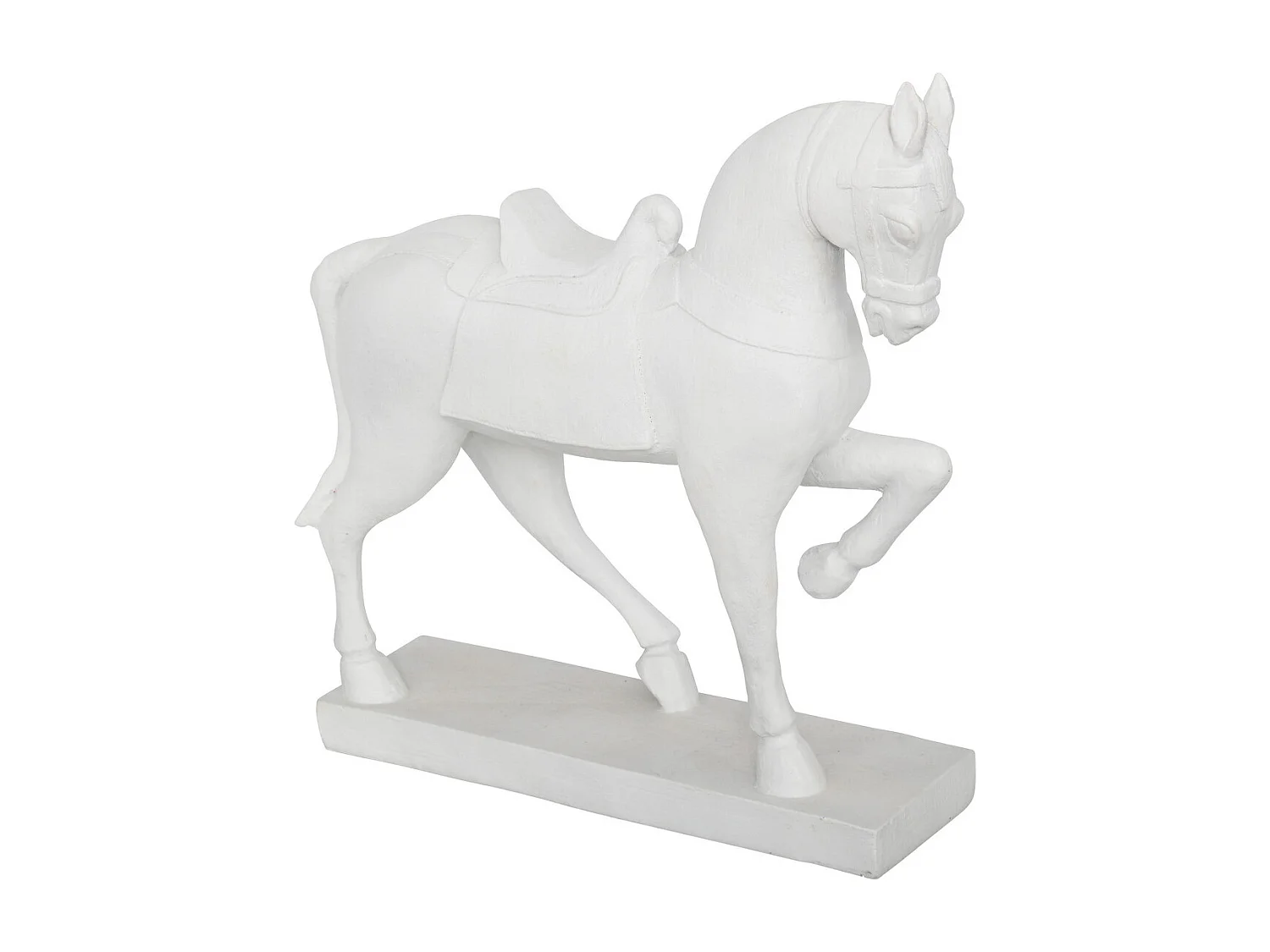 Objet décoratif Cheval Blanc en résine H 34 cm