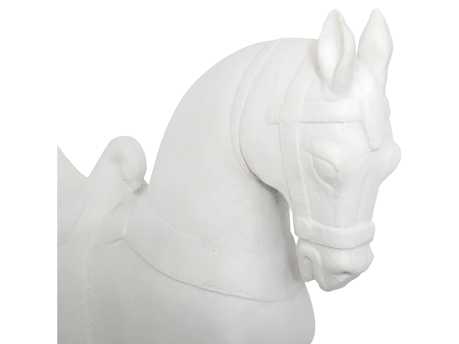 Objet décoratif Cheval Blanc en résine H 34 cm