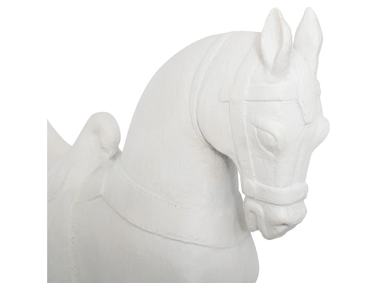 Objet décoratif Cheval Blanc en résine H 34 cm