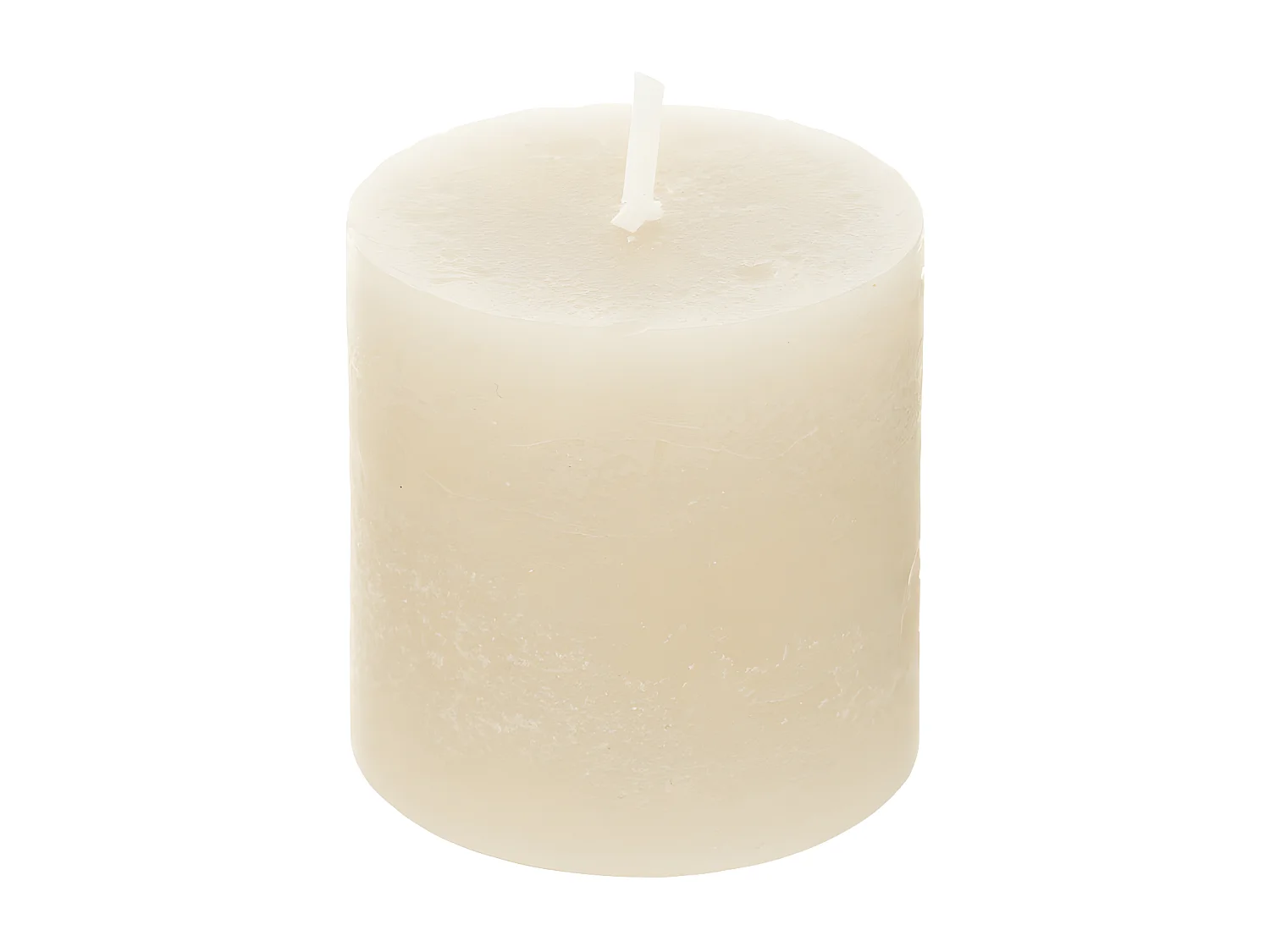 Lot de 4 Bougies décoratives Votive Rustique Blanc Ivoire D 4.5 cm