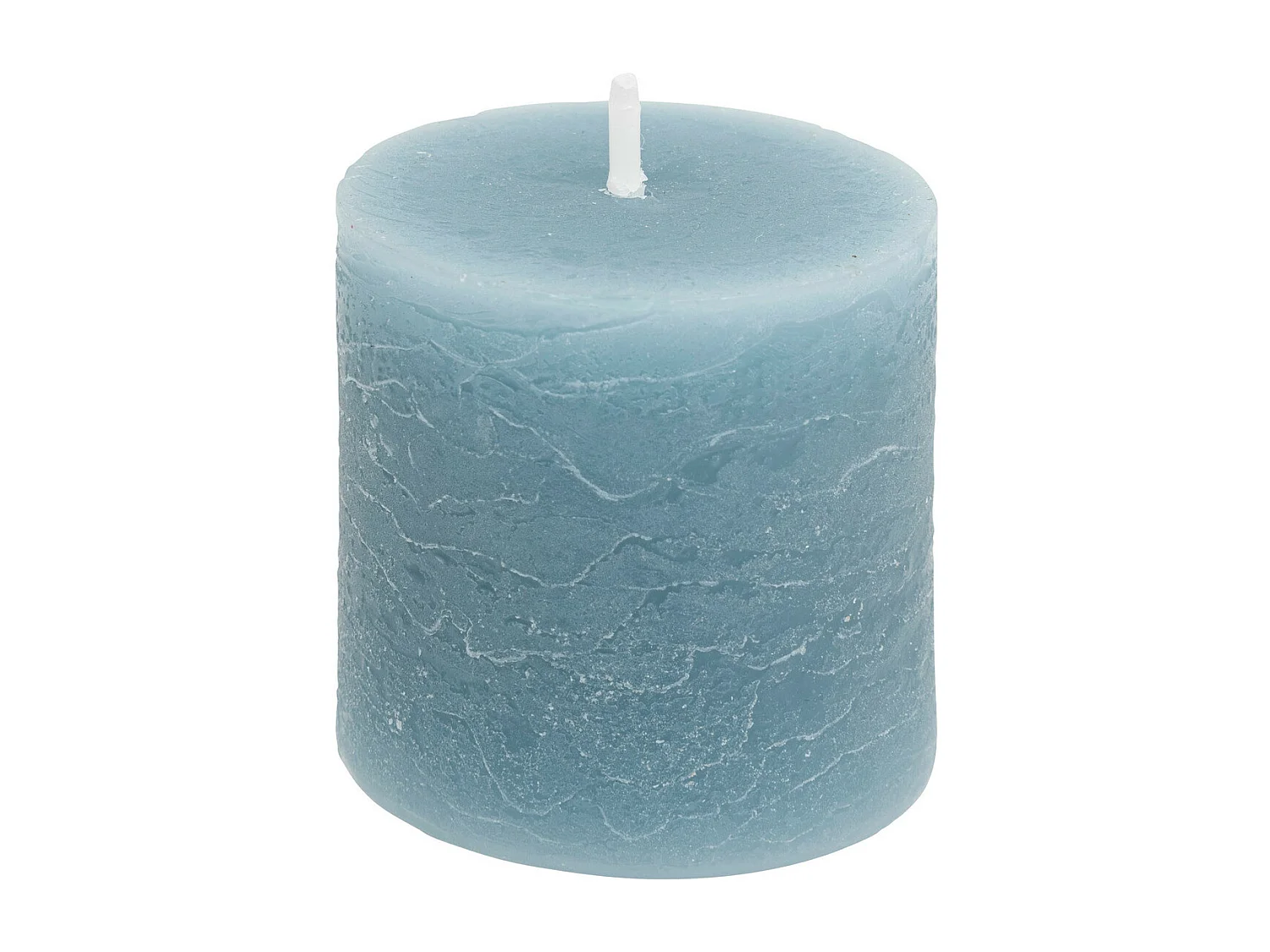 Lot de 4 Bougies décoratives Votive Rustique Bleu orage D 4.5 cm