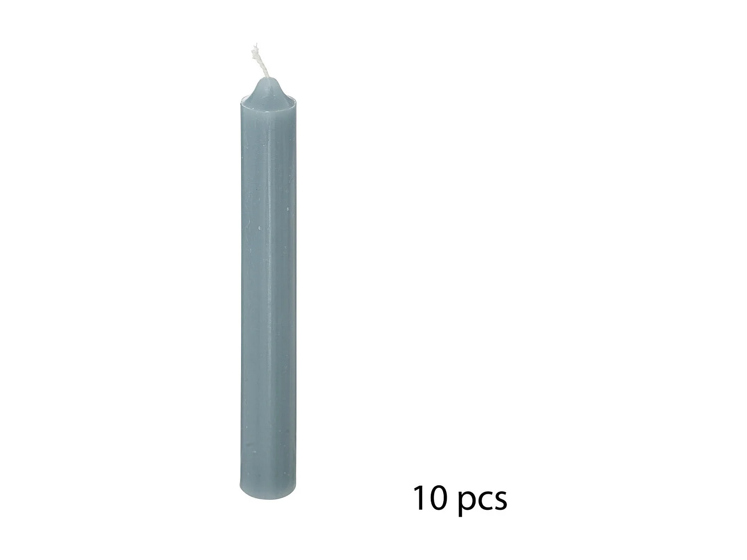 Lot de 10 Bougies Bâtons Bleu Orage H 16 cm