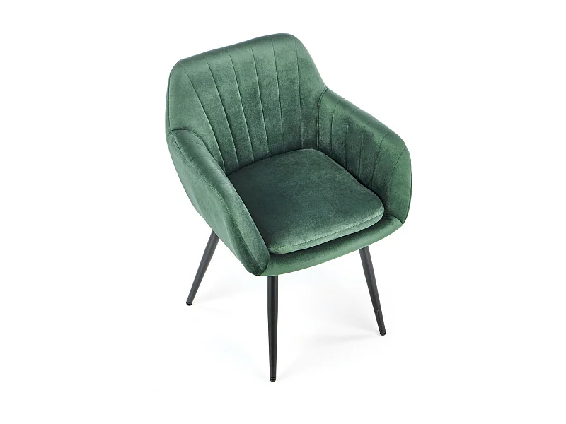 Chaise K429 /Tissu Velours/Vert